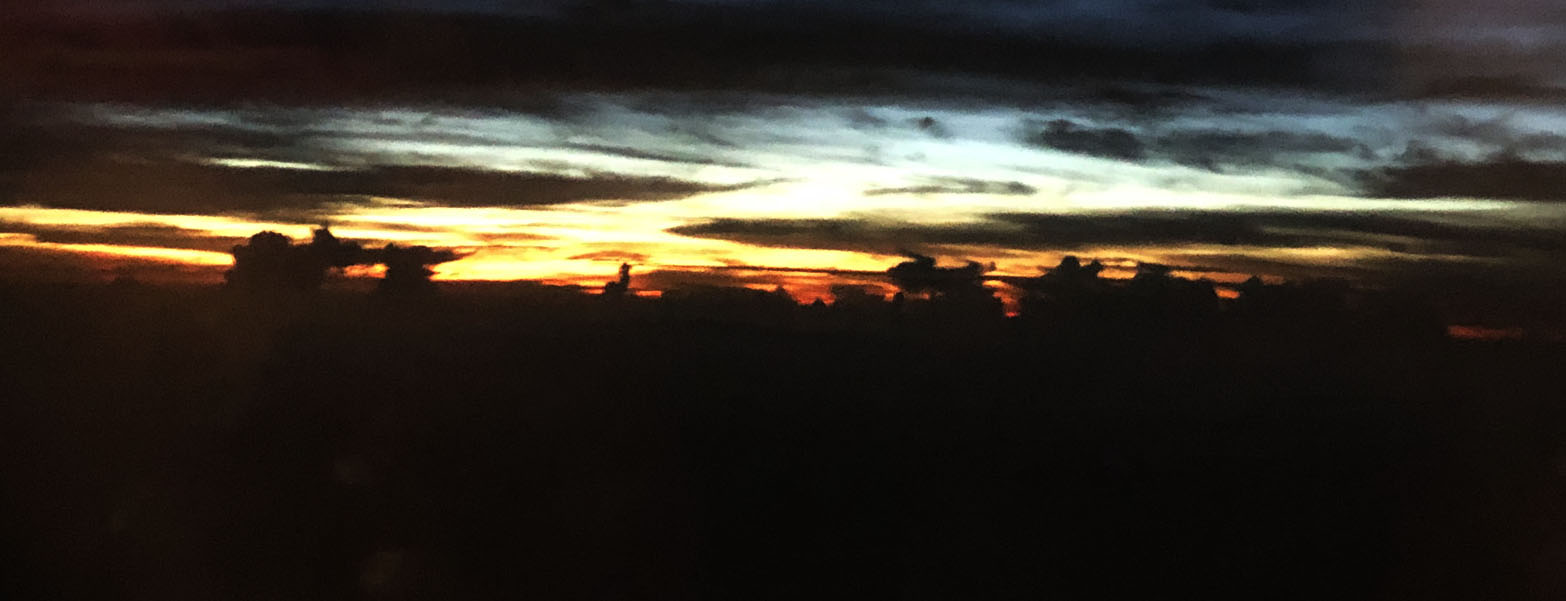 Leaving Bonaire - sunset from the plane